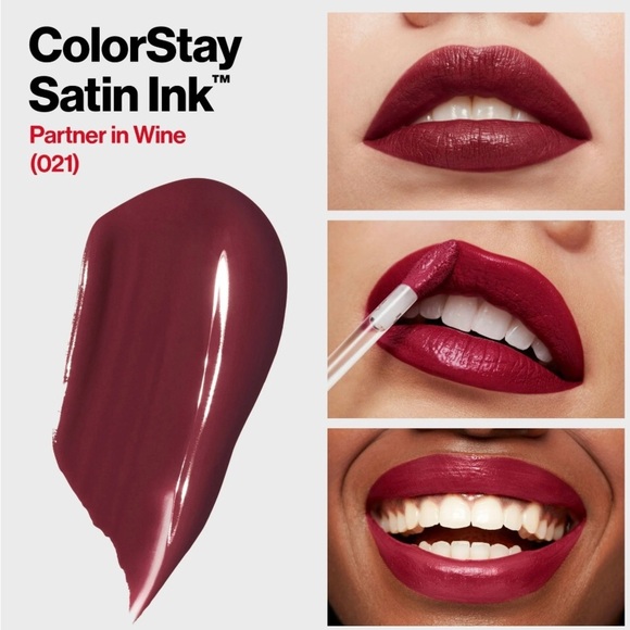 Revlon ColorStay Satin Ink Long Lasting Lipstick- 021 Partner In Wine - Picture 3 of 9